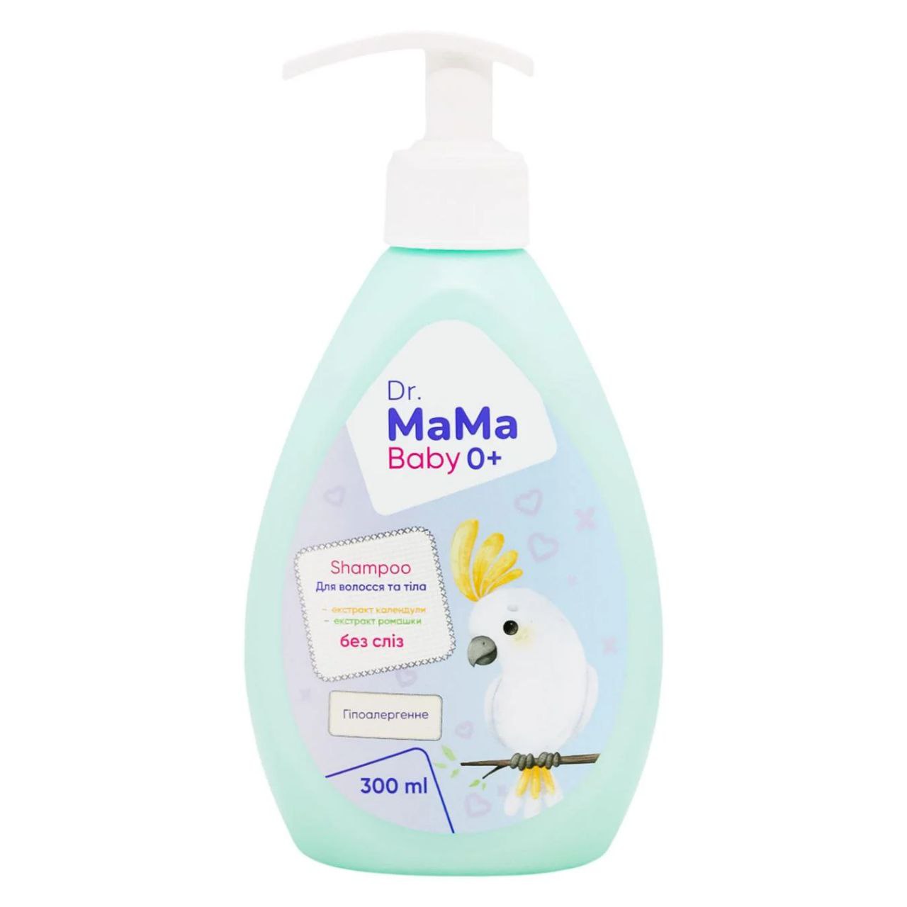 Шампунь дитячий для волосся та тіла Dr.Mama (гіпоалергенний 0⁺) 300мл